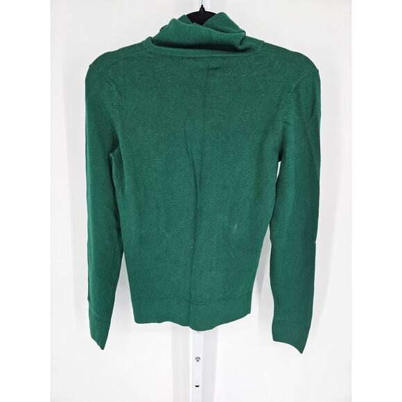 Chaps Classics Women's Green Long Sleeve Turtle Neck Cotton-Modal Sweater Size S - Picture 4 of 4